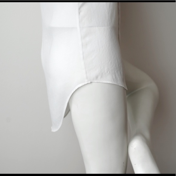 THEORY Sleeveless Button Front Blouse - White - Size Small - Picture 5 of 10